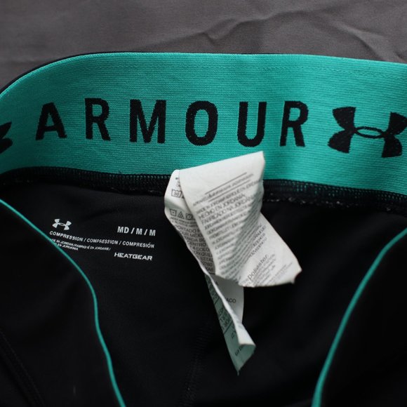 Under Armour Pants Black Green Tights/Leggings - Picture 10 of 10
